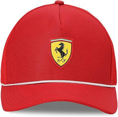 PUMA Ferrari Sportswear Race Trucker Cap, Polyester, Logo, Solid Color, One Size