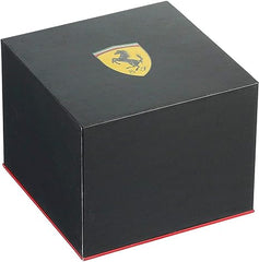 Scuderia Ferrari Herren-Analog-Quarzuhr mit schwarzem Lederarmband – 0830845