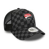 Cappellino A-Frame Trucker Ducati Motor Logo Corse Check All Over Print Nero 5569