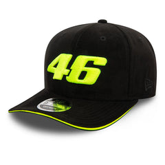 VR46 Original 9FIFTY-Kappe aus schwarzem Wildlederimitat