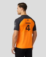 Official Mens Mclaren Formula 1 Team Lando Norris Set Up T-Shirt - Papaya/Phantom
