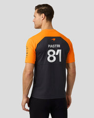 Official Mens Mclaren Formula 1 Team Oscar Piastri Set Up T-Shirt - Phantom/Papaya