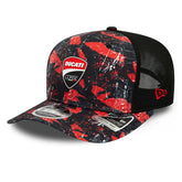 Ducati Cappellino 9FIFTY Stretch-Snap All Over Print Logo Corse Nero 4548 SM