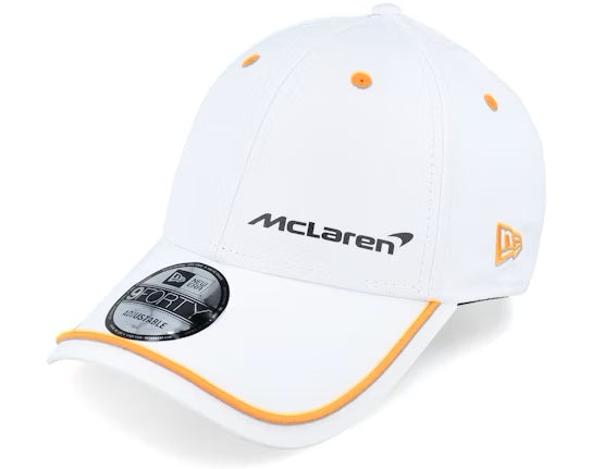 McLaren F1 Contrast Piping 9FORTY White/Orange Adjustable - New Era