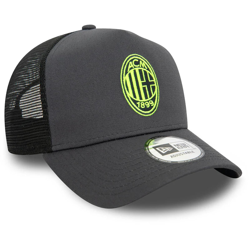 AC Milan Seasonal Adjustable Trucker Cap 9FORTY E-Frame Dark Grey