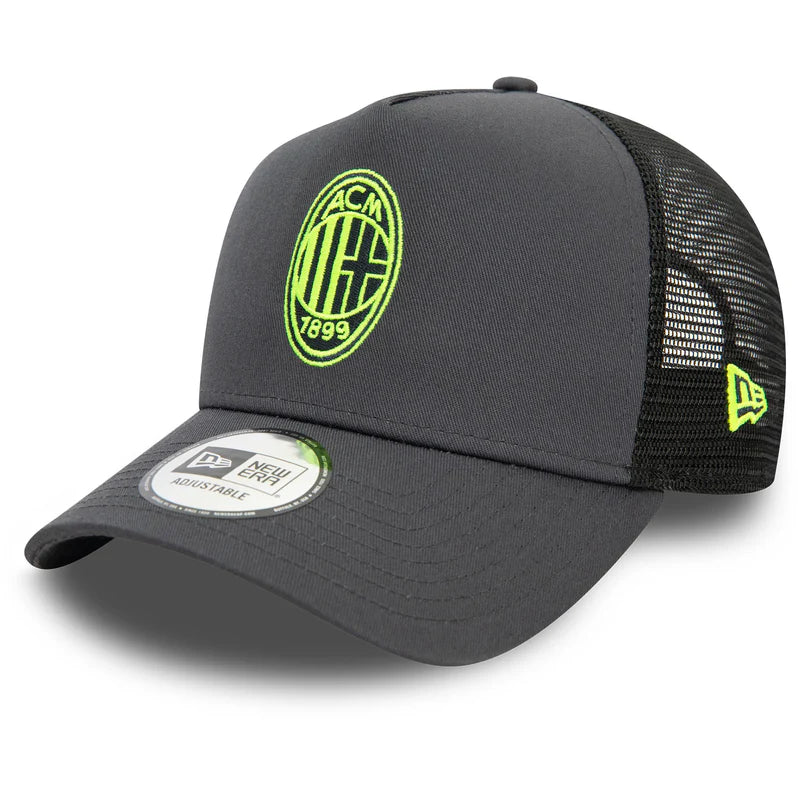 AC Milan Seasonal Adjustable Trucker Cap 9FORTY E-Frame Dark Grey