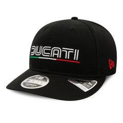 Ducati Motor Logo Wordmark Black 9FIFTY Retro Crown Cap - SM