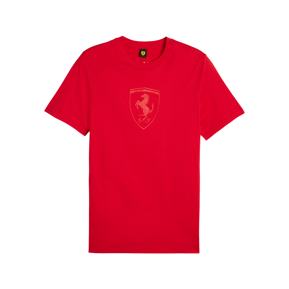 Tone-on-tone Scuderia Ferrari Race Big Shield Motorsport men's t-shirt