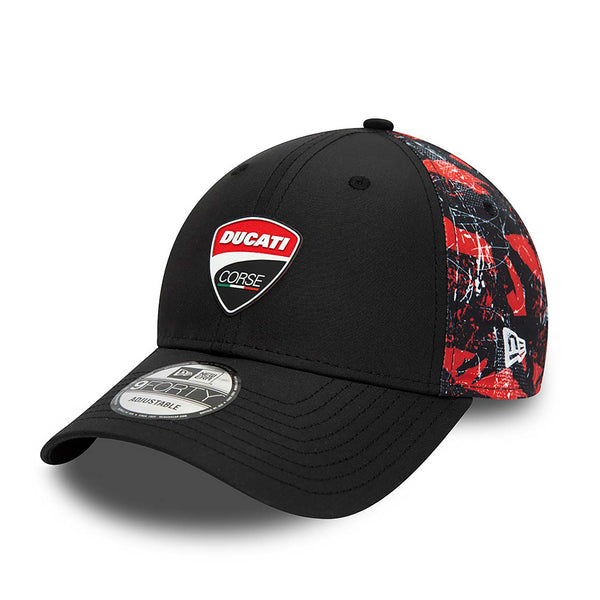 Cappellino regolabile Ducati 9FORTY nero con logo Corse stampato