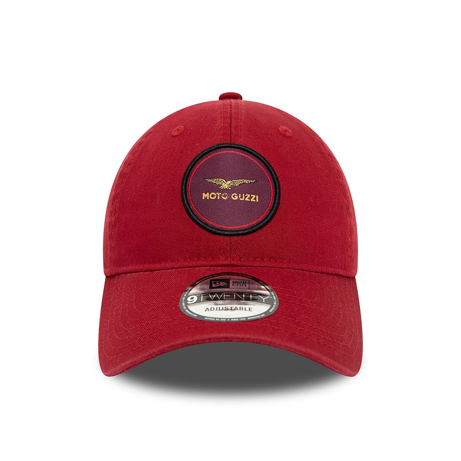 9TWENTY Moto Guzzi Woven Patch Washed Cap Red